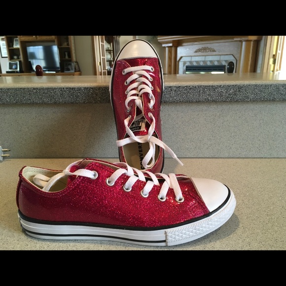 hot pink glitter converse shoes